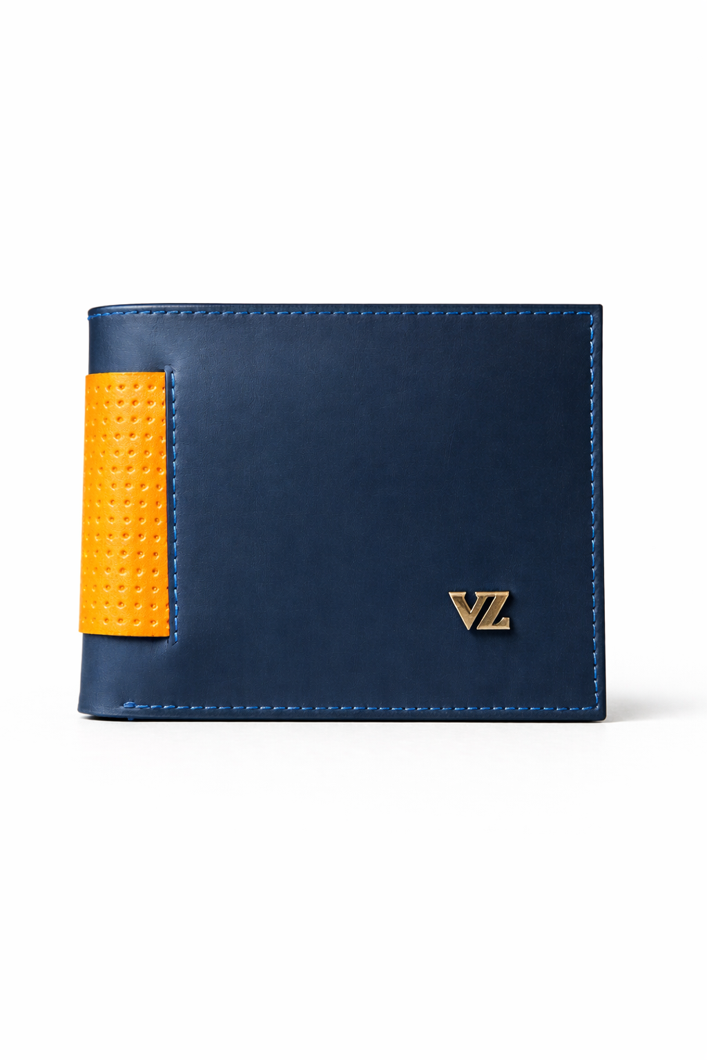 Billetera de cuero azul VZ