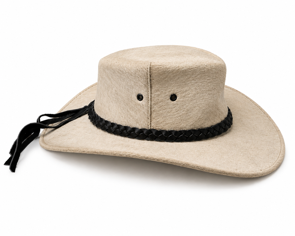 Sombrero de cuero colombiano  auténtico con pelo de vaca