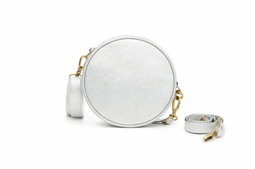 Bandolera Disco plateado Parchita