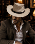 Sombrero de cuero colombiano  auténtico con pelo de vaca