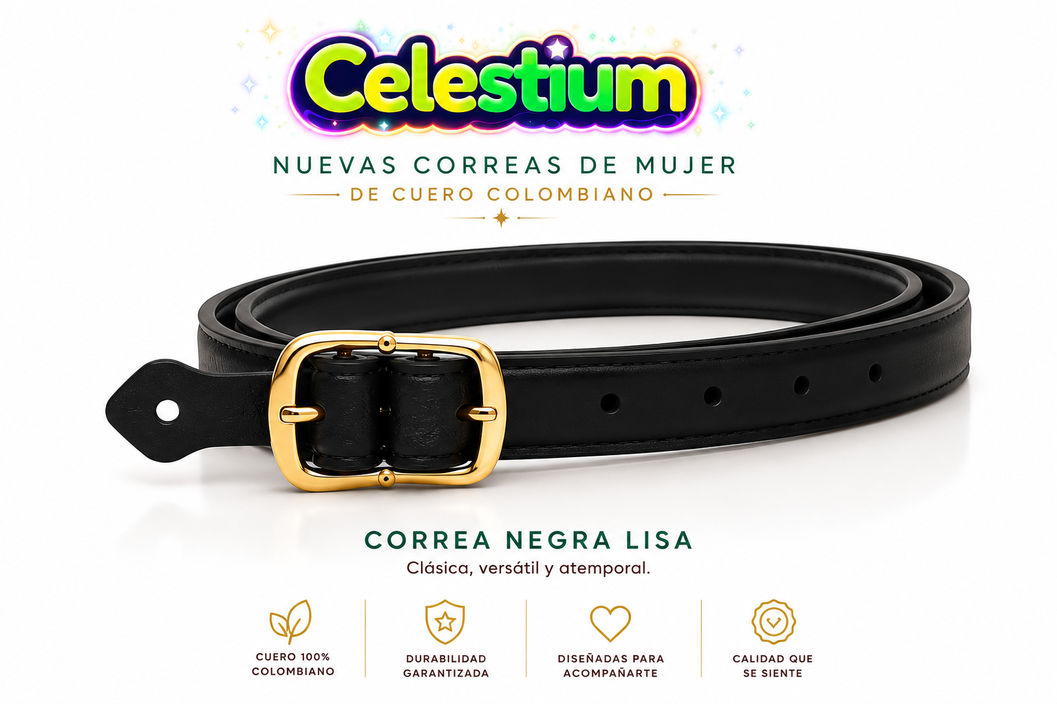Correas de mujer de Cuero colombiano