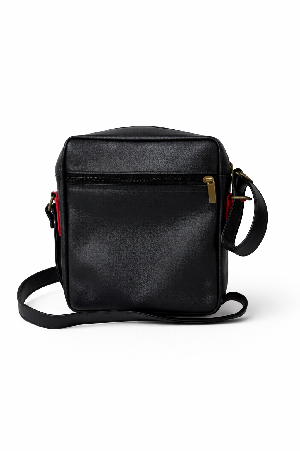 Black Leather 100% Crossbody Bag